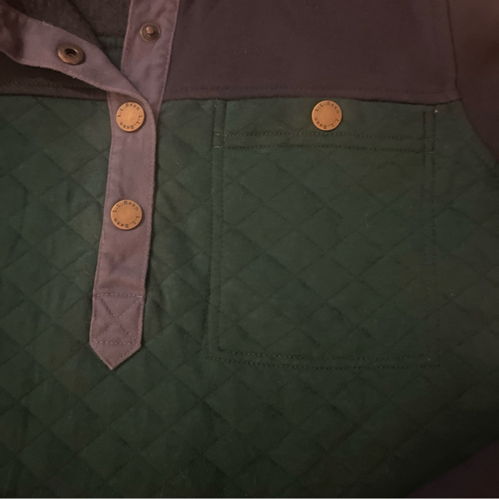 LL Bean quilted pullover - Picture 6 of 10